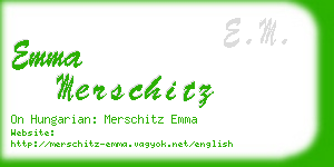 emma merschitz business card